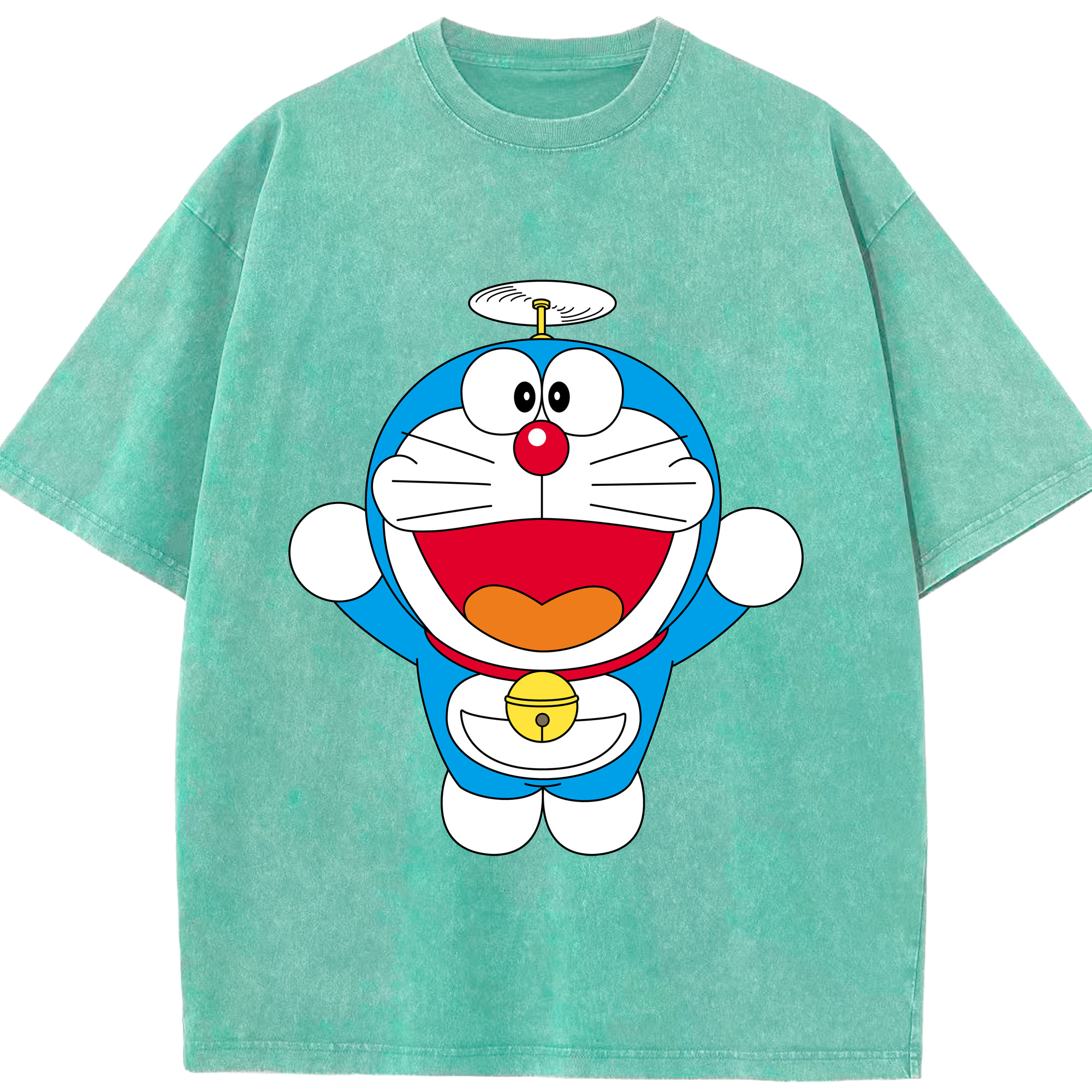 （画像用） ドラえもん Doraemon 綿100% ヴィンテージ風 半袖Tシャツ（フロントプリント）